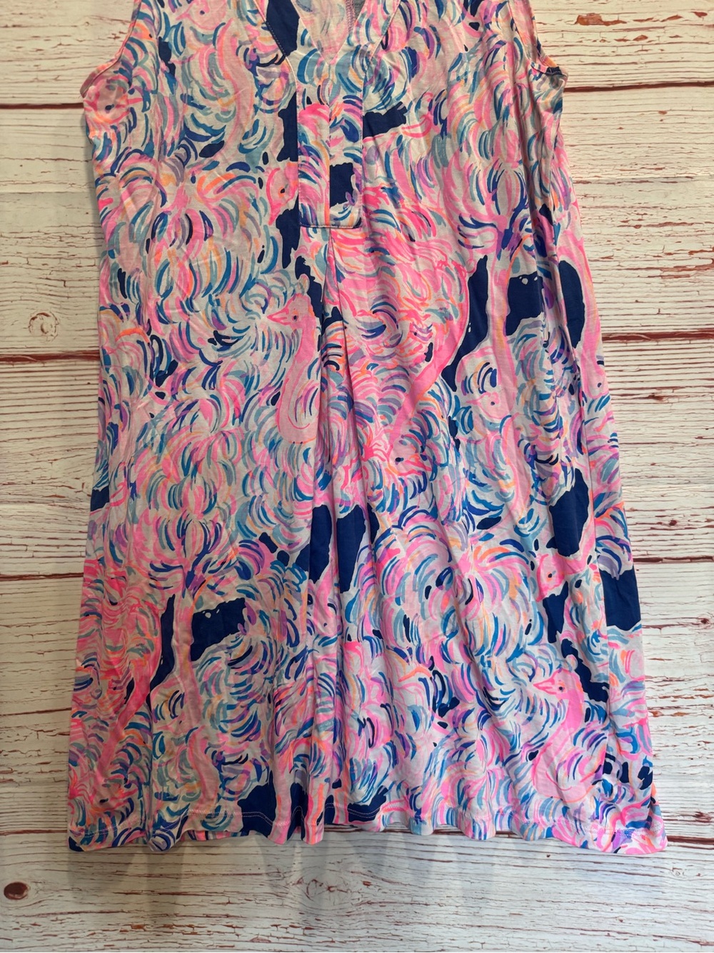 Lilly Pulitzer Amina Swing Dress in Pink Pelican Head In The Sand Sz S - Picture 5 of 9